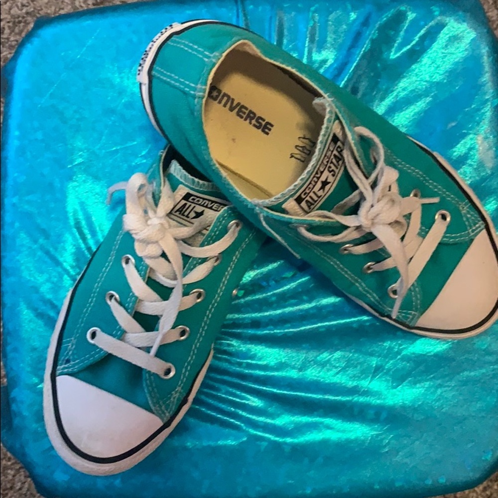 Girls Size 3 Teal Converse